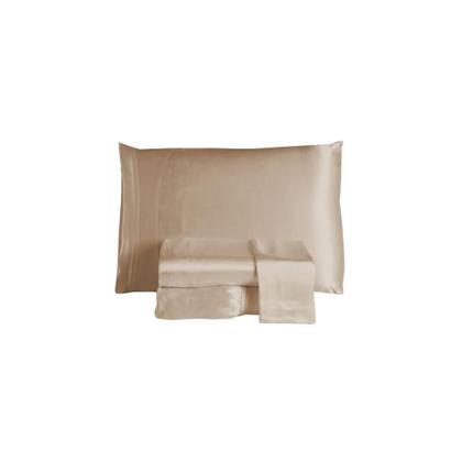 Imagem de Kit Jogo de Cama Casal Cetim Charmousse Antifrizz Lençol c/ Elástico Completo 4 Peças