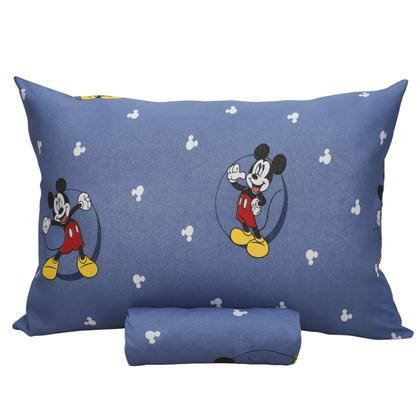 Imagem de Kit Jogo De Cama Infantil Malha + Edredom Mickey Mouse Cool Solteiro Disney 3 Peças Portallar