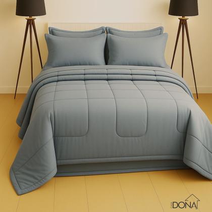 Imagem de Kit Jogo de Cama Queen 6 Peças com Edredom Dupla Face Macio e Suave Casa Dona