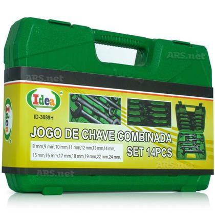 Imagem de Kit Jogo De Chave Combinada 8 A 24 Mm Profissional Com Maleta - Idea
