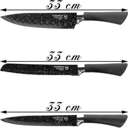 Imagem de Kit Jogo De Facas Conjunto Faqueiro Antiaderente Everrich 6