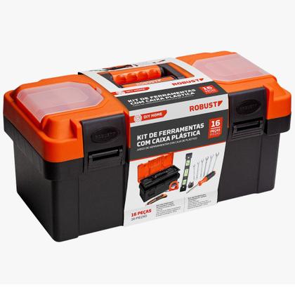 Imagem de Kit Jogo de Ferramentas com 16 peças e Caixa Plástica Robust