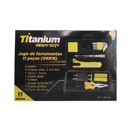 Imagem de  Kit Jogo De Ferramentas Com Maleta 11 Peças Titanium