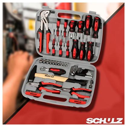 Kit Jogo de Ferramentas Multifuncionais 57 Peças Maleta Schulz