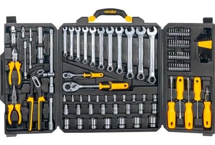 Imagem de Kit Jogo de Ferramentas Vonder 110 Peças com Maleta  Cromo Vanádio  Completo e Resistente
