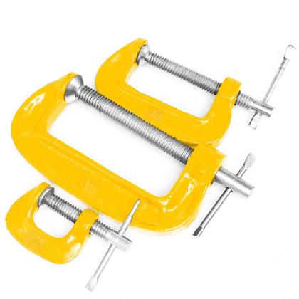 Imagem de Kit Jogo De Grampos Sargento Grande Tipo C 3 Peças