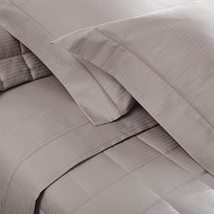 Imagem de Kit Jogo de Lençol Buddemeyer 4 Peças Cama Queen 300 Fios Cetim Damask Stripes