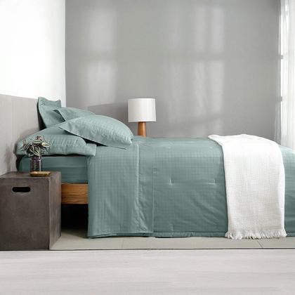Imagem de Kit Jogo de Lençol Buddemeyer 4 Peças Cama S.King 300 Fios Cetim Damask Square