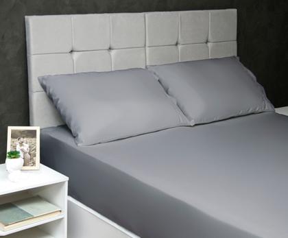 Imagem de Kit Jogo de Lençol Micropercal 400 fios Ponto Palito 2 Peças - Solteiro