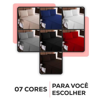Imagem de Kit Jogo de Lençol Roupa de Cama Super King 04 Peças 170 Fios Com / Sem Elastico Fronhas Envelope Toque Extra Macio