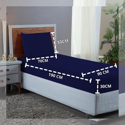 Imagem de Kit Jogo de Lençol Solteiro 2 Peças 400 Fios Poliéster Infantil com Elástico