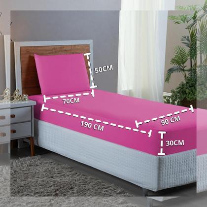 Imagem de Kit Jogo de Lençol Solteiro 2 Peças 400 Fios Poliéster Infantil com Elástico