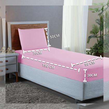 Imagem de Kit Jogo de Lençol Solteiro 2 Peças 400 Fios Poliéster Infantil com Elástico