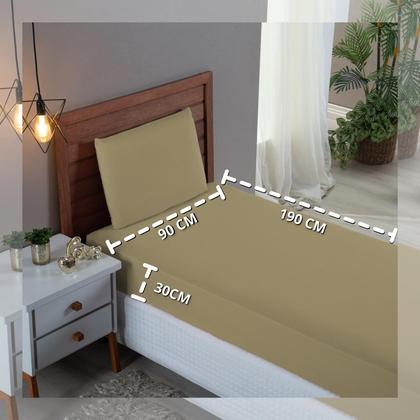 Imagem de Kit Jogo de Lençol Solteiro 3 Peças 300 Fios Algodão Infantil com Elástico