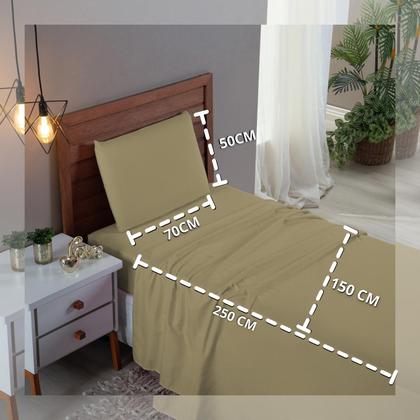 Imagem de Kit Jogo de Lençol Solteiro 3 Peças 300 Fios Algodão Infantil com Elástico