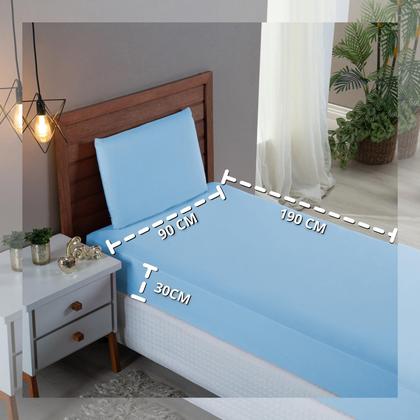 Imagem de Kit Jogo de Lençol Solteiro 3 Peças 300 Fios Algodão Infantil com Elástico