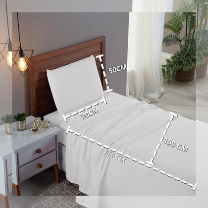 Imagem de Kit Jogo de Lençol Solteiro 3 Peças 300 Fios Algodão Infantil com Elástico
