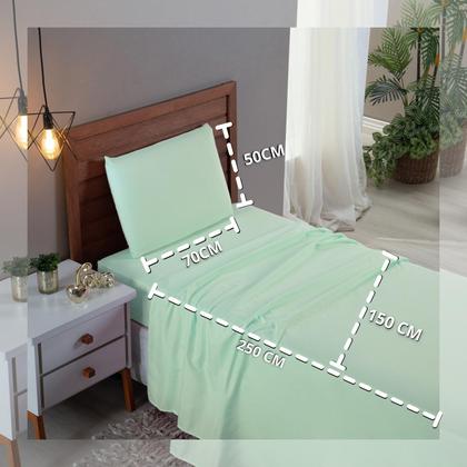 Imagem de Kit Jogo de Lençol Solteiro 3 Peças 300 Fios Algodão Infantil com Elástico