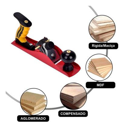 Imagem de Kit Jogo De Plaina Manual 2 Peças Para Madeira Profissional - I.D.E.A.+PRO
