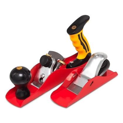 Imagem de Kit Jogo De Plaina Manual Para Pequenos Reparos Caseiros Madeira Cabo Ergonômico