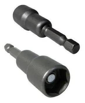 Imagem de Kit Jogo De Soquete Bits Canhão Parafusadeira 6 8 10mm Ímã