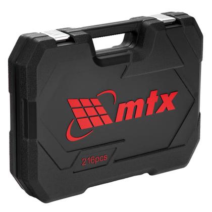 Imagem de Kit Jogo de Soquete Chave Catraca 1/4 3/8 e 1/2 Pol. Combinada Allen Maleta 216 Peças Aço