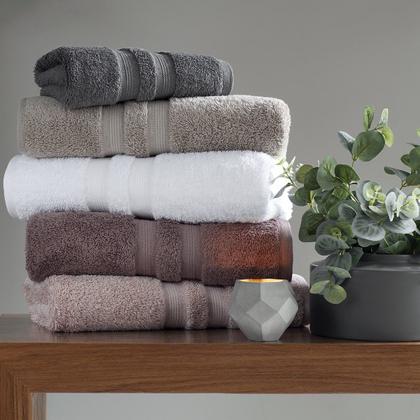 Imagem de Kit Jogo De Toalhas Buddemeyer 5 Peças Algodão Egipcio Banho Rosto e Piso