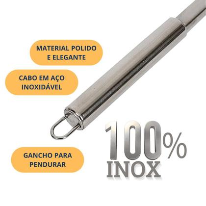 Imagem de Kit Jogo de Utensílios de Cozinha Completo 9 pçs Inox Premium