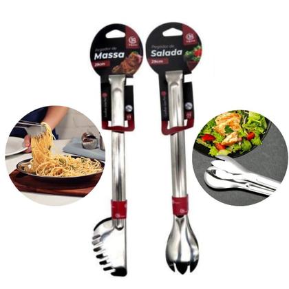 Imagem de Kit Jogo de Utensílios de Cozinha Completo 9 pçs Inox Premium