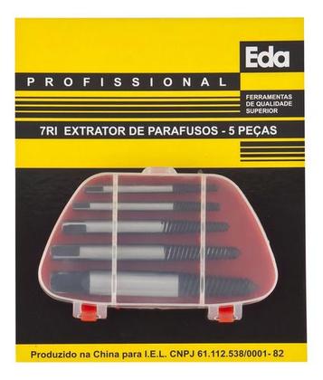 Imagem de Kit Jogo Extrator De Parafuso 3 A 18 Mm 5 Peças 7ri Eda