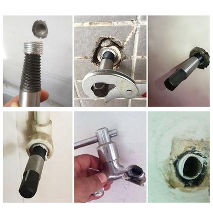 Imagem de Kit Jogo Extrator De Parafusos Quebrados Danificados Saca 3 à 18MM Estojo Com 5 Peças