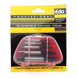 Imagem de Kit Jogo Extrator De Parafusos Quebrados Danificados Saca 3 à 18MM Estojo Com 5 Peças