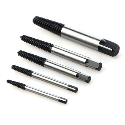 Imagem de Kit Jogo Extrator De Parafusos Quebrados Danificados Saca 3 à 18MM Estojo Com 5 Peças