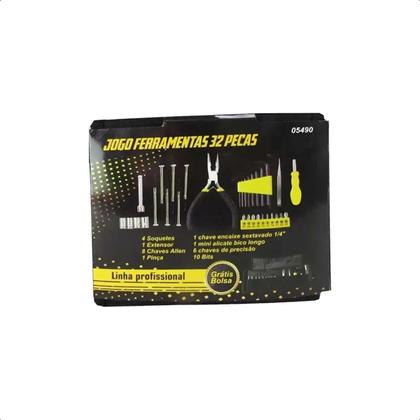 Imagem de Kit Jogo Ferramentas 32 Peças Estojo Portátil Profissional
