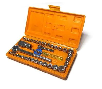 Imagem de Kit Jogo Ferramentas Chaves Catraca Completo Combinada 40Pç