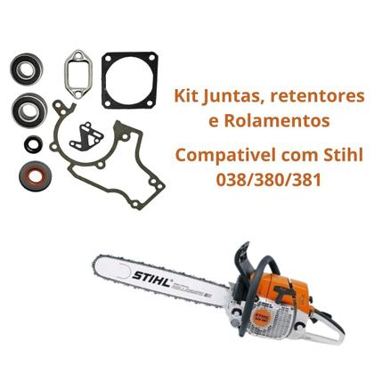 Imagem de Kit Jogo Juntas Rolamento Retentor Motosserra ST 038 380 381