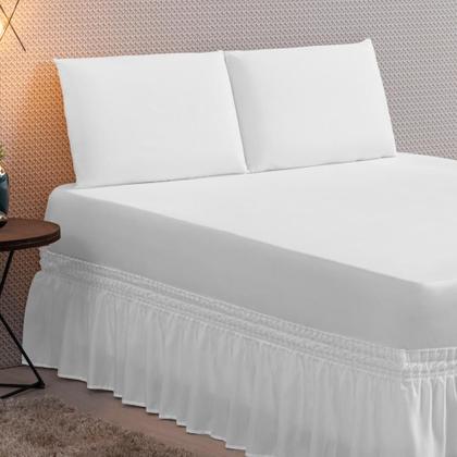 Imagem de Kit Jogo Lençol Casal Queen com Elástico Decora para Cama Box + Fronhas Envelope - Roupa de Cama Completo
