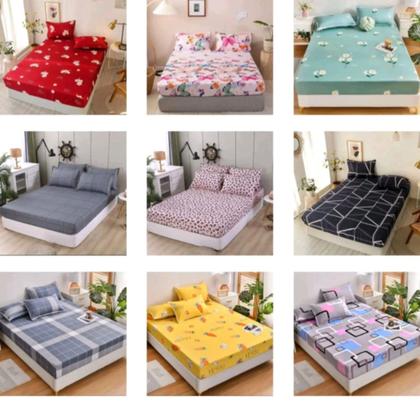 Imagem de Kit Jogo Lençol De Cama Casal Padrão 1 Peças estampado Com Elástico Oferta