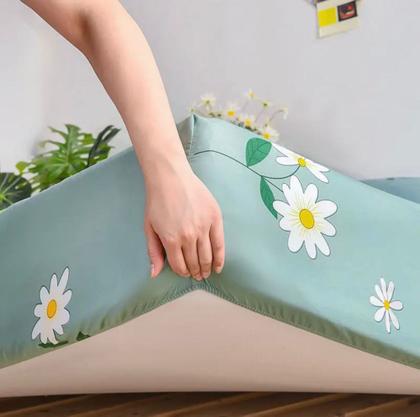 Imagem de Kit Jogo Lençol De Cama Casal Padrão 1 Peças estampado Com Elástico Oferta