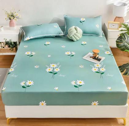 Imagem de Kit Jogo Lençol De Cama Casal Padrão 1 Peças estampado Com Elástico Oferta