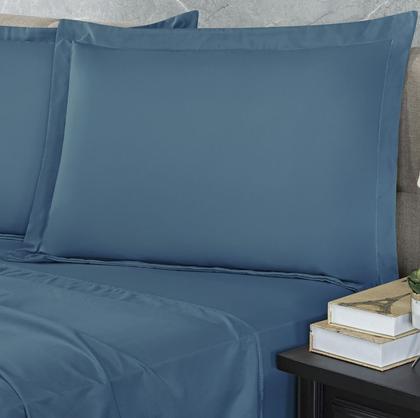 Imagem de Kit Jogo Lençol Elastico 300 fios Cama Solteiro 3 Peças Fronha Aba Americana Elástico Varias Cores