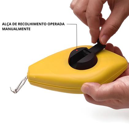 Imagem de Kit Jogo Marcação Linha Giz 15m Vermelho Pedreiro Gesseiro Com Nível + Refil Vermelho 120g