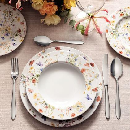 Imagem de Kit Jogo Prato Raso Jantar 10 Pessoas 10Pçs Ana Clara 27,5cm