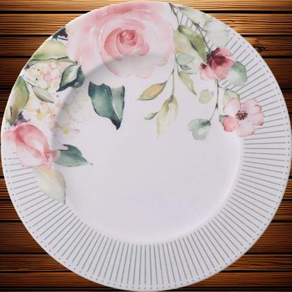 Imagem de Kit Jogo Prato Raso Jantar 6 Pessoas 6Pçs Chá Ornatta 28cm