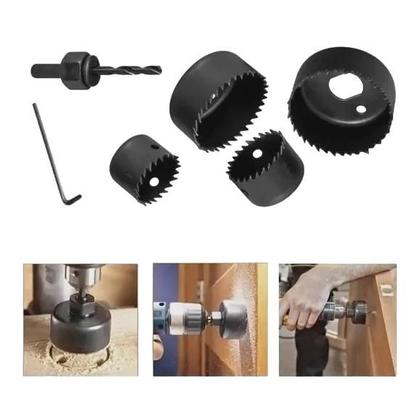 Imagem de Kit Jogo Serra Copo 32mm A 54mm Para Madeira Gesso Pvc Cano