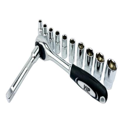 Imagem de Kit Jogo Soquete Catraca E Extensor 1/2 12 Peças T10 A T21