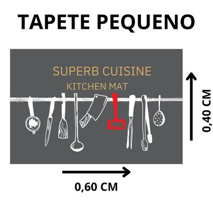Imagem de Kit Jogo Tapete Cozinha Passadeira 3 Pçs Antiderrapante Emborrachado Macio Decoração Capacho Trilho
