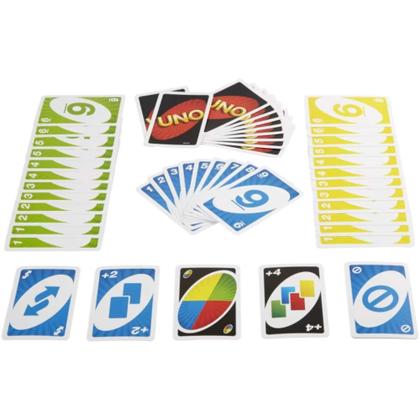 Imagem de Kit Jogo Uno Cartas Baralho com Jogo Caiu Perdeu Torre De Mesa Tabuleiro Original Clássico