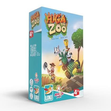 Imagem de Kit Jogos De Tabuleiro Infantil Fuga Do Zoo Zoopanic Animais Escapar Zoologico Regras Simples Board Game