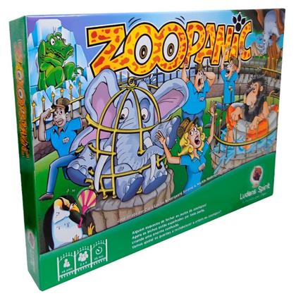 Imagem de Kit Jogos De Tabuleiro Infantil Fuga Do Zoo Zoopanic Animais Escapar Zoologico Regras Simples Board Game